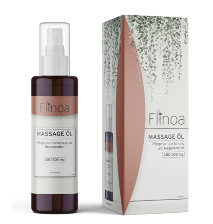 FLINOA Massage Öl 200mg CBD 100 ml