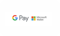 Bezahle mit Google Pay, Apple Pay oder Microsoft Wallet