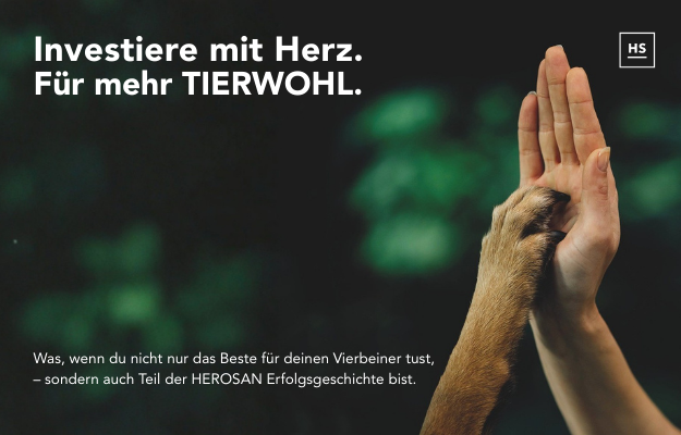 Investiere mit Herz. Für mehr TIERWOHL.